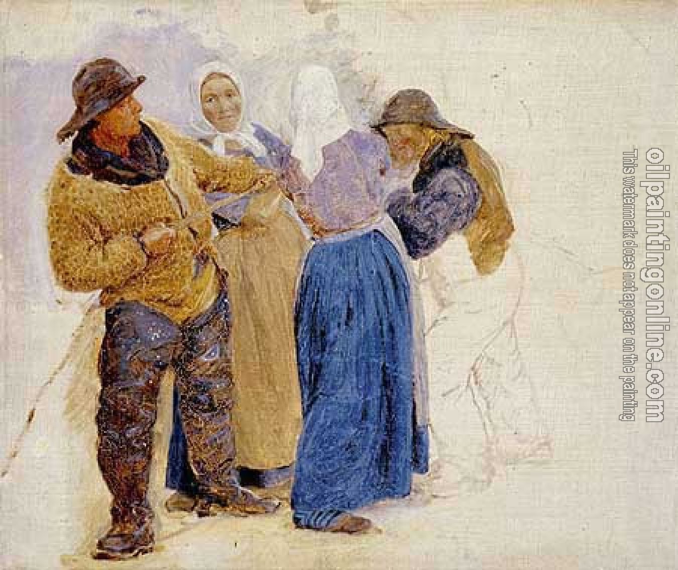 Peder Severin Kroyer - Mujeres y pescadores de Hornbaek